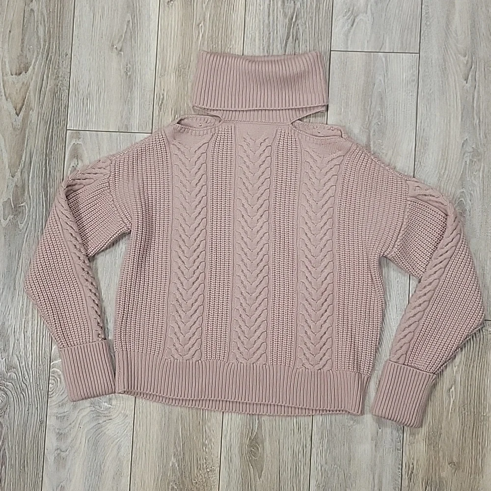 Paige Size Medium Wild Rose Lorilee Cold Shoulder Sweater NWT - Picture 3 of 9